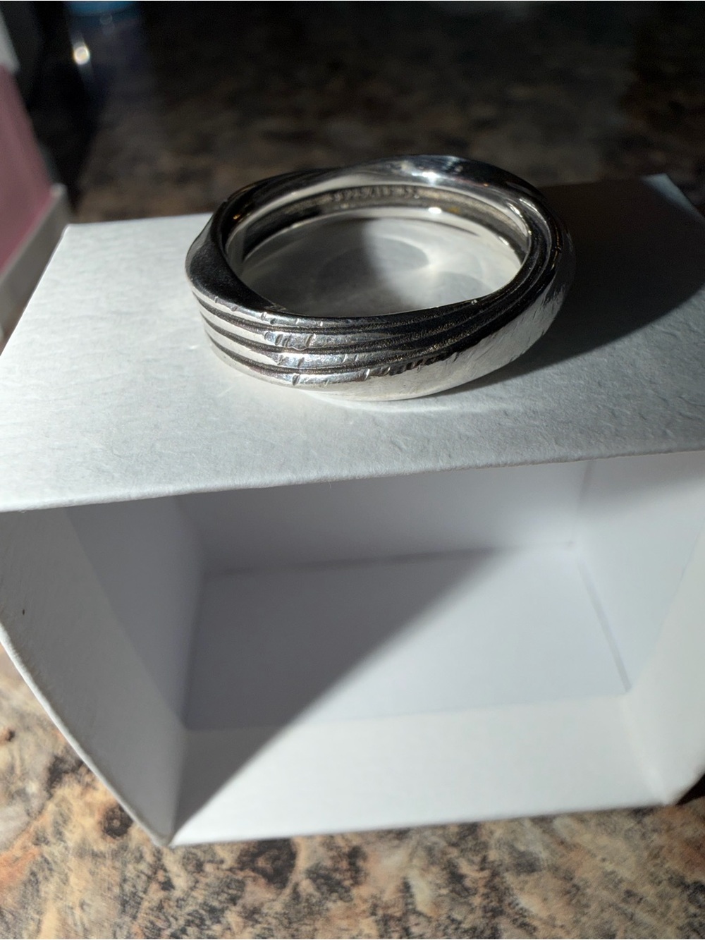 Pandora Twisted Single Stackable Ring - Picture 12 of 15